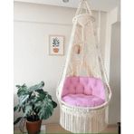 Makrome Salıncak Minderi (Sadece Minder Satılık) - 60 x 80 cm - Pembe