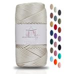 Makromecity Premium 100 gr Polyester Makrome Ipi Ekru 2mm - 120 M Supla Ip ve Çanta Ipliği