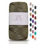 Makromecity Premium 100 Gr Polyester Makrome Ipi Haki 2mm - 120 M Supla Ip Ve Çanta Ipliği