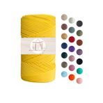 Makromecity Premium 100 gr Polyester Makrome Ipi Limon Sarı 2mm - 120 m Supla Ip Ve Çanta Ipliği