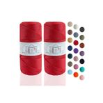 Makromecity Premium 200 Gr 230m Polyester Makrome Ipi Kırmızı 2mm Supla Ip Ve Çanta Ipliği (2x100gram)