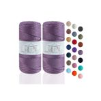 Makromecity Premium 200 Gr 230m Polyester Makrome Ipi Mürdüm 2mm Supla Ip Ve Çanta Ipliği (2x100gram)
