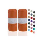Makromecity Premium 200 Gr 230m Polyester Makrome Ipi Turuncu 2mm Supla Ip Ve Çanta Ipliği (2x100gram)