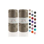 Makromecity Premium 200 Gr 230m Polyester Makrome Ipi Vizon 2mm Supla Ip Ve Çanta Ipliği (2x100gram)