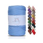 Makromecity Premium 250 gr 3mm Polyester Makrome Ipi Bebe Mavi 120 M Supla Ip Ve Çanta Ipliği