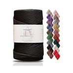 Makromecity Premium 250 gr 3mm Polyester Makrome Ipi Siyah 120 M Supla Ip Ve Çanta Ipliği