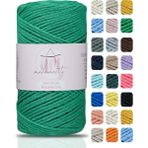 Makromecity Premium Koton Pamuk Makrome Ipi Benetton 200 gr 150 Metre 2mm Cotton Zincir Makrome Çanta Ipi Supla Ipi