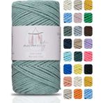Makromecity Premium Koton Pamuk Makrome Ipi Çağla Yeşili 200 gr 150 Metre 2mm Cotton Zincir Makrome Çanta Ipi Supla Ipi