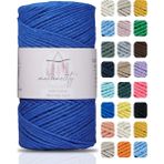 Makromecity Premium Koton Pamuk Makrome Ipi Saks Mavi 200 gr 150 Metre 2mm Cotton Zincir Makrome Çanta Ipi Supla Ipi