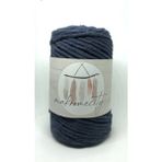 Makromecity Taranan Makrome Ipi 3mm Taranabilir Pamuk Makrome Ipi Makrame Ipi Indigo Mavi - İndigo