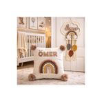 makromelvandesign Bohem Bebek odası makrome kapı süsü punch nakışlı yastık bebek hediyelik