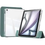 Maks Technology iPad Air 11 2024 Kılıf Magnetik Ayrılabilen Airbagli mkst Sliding Tablet Kılıfı - Koyu Yeşil