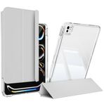 Maks Technology ipad Pro 13 2024 Kılıf Magnetik Ayrılabilen Airbagli mkst Sliding Tablet Kılıfı - Gri