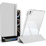 Maks Technology iPad Pro 13 2025 M5 Kılıf Magnetik Ayrılabilen Airbagli Maks Sliding Tablet Kılıfı - Gri