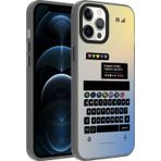 Maks Technology iPhone 12 Pro Max Uyumlu Desenli MKST Dragon Sert Kılıf-Klavye