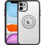 Maks Technology iPhone 12 Uyumlu Kamera Korumalı Logo Gösteren MKST Esta Kılıf-Siyah