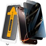 Maks Technology İphone 13 Mkst 2.5D Oliv Privacy Temperli Cam Ekran Koruyucu + Kolay Uygulama Aparatı - Siyah