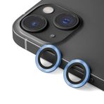 Maks Technology iPhone 14 Plus MKST CL-12 Premium Safir Parmak İzi Bırakmayan Anti-Reflective Kamera Lens Koruyucu - Mavi