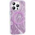 Maks Technology iPhone 14 Pro Kılıf Magsafe Şarj Özellikli Fırça Boya Desenli MKST Palet Kapak - Pembe