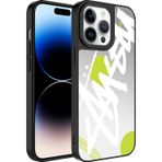 Maks Technology iPhone 14 Pro Uyumlu Aynalı Desenli Kamera Korumalı Parlak MKST Mirror Kılıf-Yazı