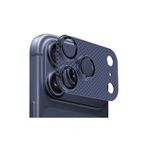 Maks Technology iPhone 17 Pro Max MKST CL-21 Karbon Dokulu Kamera Lens Koruyucu - Mavi