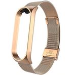 Maks Technology Mi Band 3 Uyumlu KRD-06 Metal MKST Kordon-Gold