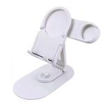 Maks Technology MKST SX08 Magsafe Şarj Bölmeli Telefon - Akıllı Saat Standı - Beyaz