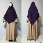 Maksi Boy Sandy Sufle Khimar Hijab Eşarp Mürdüm - Açık Mürdüm