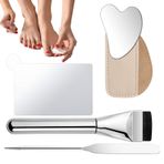 Makyaj karıştırma tepsisi, makyaj karıştırma paleti seti,Temel karıştırma paleti metal spatula ile | Göz farı için 4x ergonomik mikser bile anne için uygulama, kız arkadaşı