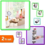 Makyaj Organizeri + Temiz Çorap Düzenleyici Askılık - 2Li Set C2x6s5