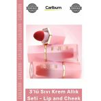 #Makyajseti Premium Sıvı Krem Allık Dudak Yanak Lip And Cheek Suya Dayanıklı Makyaj 3'Lü Set