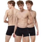 Malabadi 058 Likralı Modal Siyah 3'lü Erkek Boxer