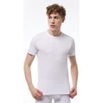 Malabadi 084 Beyaz Basic Yuvarlak Yaka İnce Modal Erkek T-shirt