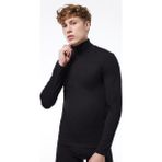 Malabadi 086 Siyah Yarım Balıkçı Yaka Uzun Kollu Modal Erkek Body