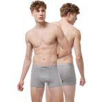 Malabadi 2M075 Pamuk Elastan 2'li Gri Erkek Boxer