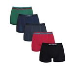 Malabadi 5M075 Yeşil Lacivert Füme Bordo 5'li Pamuklu Erkek Boxer