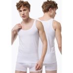 Malabadi Erkek 2 Adet Beyaz Ince Askılı Iz Yapmayan Modal Atlet 013 2M013 - XL