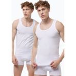 Malabadi Erkek 2 li Modal Atlet 2M008 (Beyaz, 3XL)