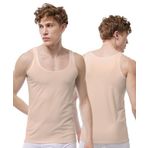 MALABADİ Erkek 2 li Paket İnce Askılı İz Yapmayan Modal Atlet 2M013 (Ten, XXL)