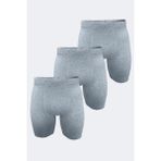Malabadi Erkek 3 Lü Paket Gri Uzun Paça Pişik Önleyici Modal Boxer 018 3M018 - 2XL