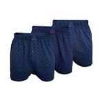 Malabadi Erkek 3 lü Premium Collection Desenli Geniş Kalıp Modal Boxer 3M254 (Lacivert, 2XL)