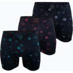 Malabadi Erkek 3 Lü Siyah Desenli Premium Collection Modal Uzun Boxer 3M250 - Siyah - Desenli