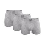 Malabadi Erkek 3'lü Premium Collection Modal Boxer 3M251 (Gri, L)
