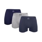 Malabadi Erkek 3'lü Premium Collection Modal Boxer 3M251 (Lacivert-Gri-Füme, S)