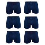 Malabadi Erkek 6'lı Premium Collection Modal Boxer 6M251 (Lacivert Desenli, 2XL)