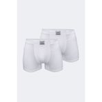 Malabadi Erkek Beyaz 2 Li Pamuk Elastan Boxer 074 2M074 - 2XL