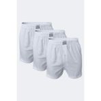 Malabadi Erkek Beyaz 3 Lü Geniş Kalıp %100 Pamuk Boxer 3M024 - XL