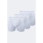 Malabadi Erkek Beyaz 3 Lü Paket Micro Modal Boxer 909 - 3XL