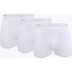 Malabadi Erkek Beyaz 3 Lü Paket Pamuk Elastan Boxer 3M075