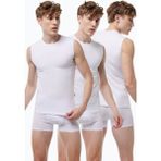 Malabadi Erkek Beyaz 3 Lü Paket Sıfır Yaka Iz Yapmayan Modal Kolsuz Atlet 007 3M007 - 2XL